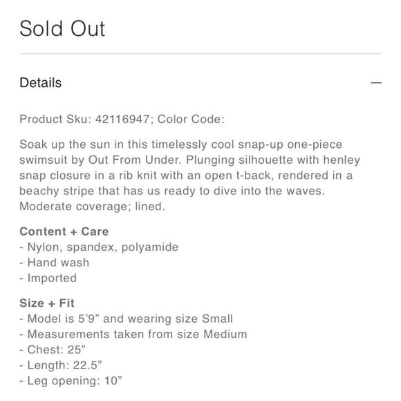 UO Out from Under Kelly snap front swimsuit. M - Picture 4 of 4